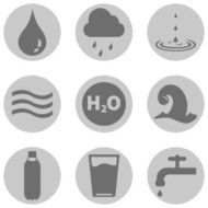 Vector Set of Water Icons N5