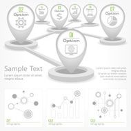 Infographic elements with pointer