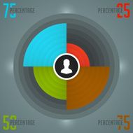 Business Infographics Design Template Vector Elements Color Pie Chart Illustration