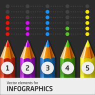 InfographicsColoredPencilsCircle