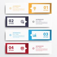 Design clean number banners template graphic or website layout N2