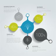 Circle infographic chart Vector template N3