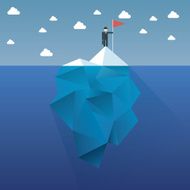 Polygon iceberg concept vector design with infographic menu options as