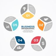 Modern vector info graphic for business project N71