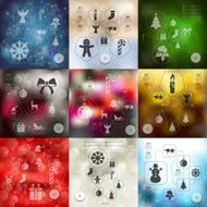 Christmas infographic with unfocused background N4