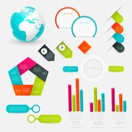 Abstract business info graphics template with icons N21