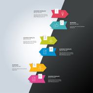 Timeline Step by step arrow template Infographic vector