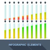 progress infographics statistics with interest