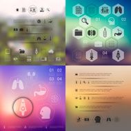 medical infographic with unfocused background N7