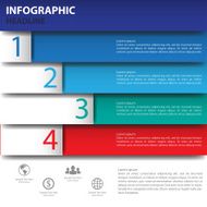 Vector flat lines and numbers design template for web site N2