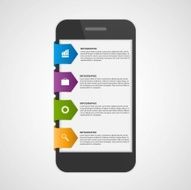 Mobile Infographic design concept Design elements