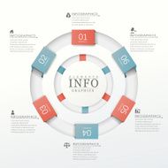 modern realistic pie chart infographic elements