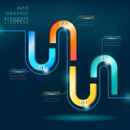 modern hi tech style colorful infographic elements