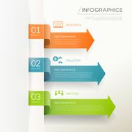 modern arrow bar chart infographic elements