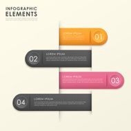 modern paper texture bookmark infographic elements