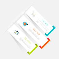 Abstract business info graphics template with icons N27