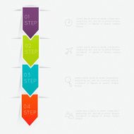 Abstract business info graphics template with icons N30