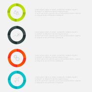 Abstract business info graphics template with icons N34