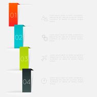 Abstract business info graphics template with icons N36