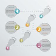 Four steps vector perforated infographic template N4