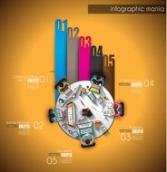 Infographic teamwork and brainsotrming with Flat style N5