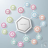 Infographic Hexagon Colorful Rings Benzene