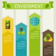 Ecology infographic with environment icons N3