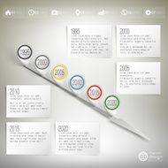 Timeline with pointer marks Infographic for business design and website N2