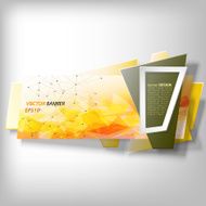 Infographic banner origami styled vector