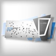 Infographic banner origami styled vector N2