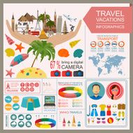 Travel Vacations Beach resort infographics N8