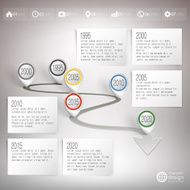 Timeline with pointer marks Infographic for business design and website N3