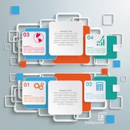 Colored Double Squares Infographic