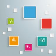 Colored Quadrates Infographic Cycle PiAd