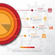 Business Infographics circle origami style Vector EPS10