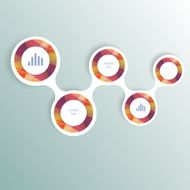 colorful round diagram metaball infographics N3