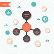 metaball colorful round diagram infographics N3