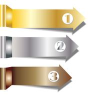 Arrow stickers with numbers N2