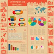 Set of elements infrastructure city vector infographics N9