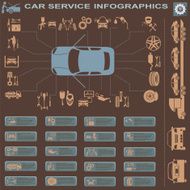 Car service repair Infographics N14