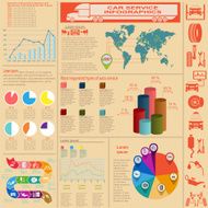Car service repair Infographics N15