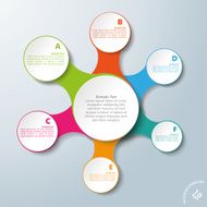 Infographic White Connected Circles 6 Options