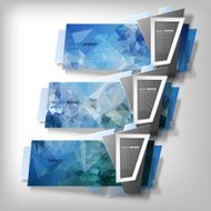 Infographic banners set origami styled vector