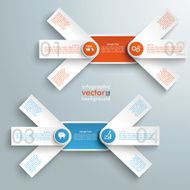 Round Double Banners Colored Circles