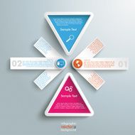 2 White Arrows Triangles