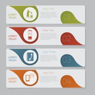 Infographic Design number banners template graphic or website layout N10