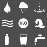 Vector Set of Water Icons N6