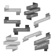 Infographics vector Creative trendy ribbon flat business financial