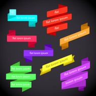 Infographics vector Creative trendy ribbon flat business financial N2