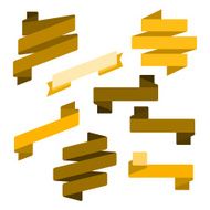 Infographics vector Creative trendy ribbon flat business financial N8